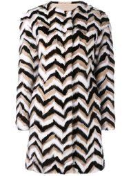 tricolour fur coat Giambattista Valli