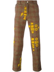 printed checked trousers Walter Van Beirendonck Vintage