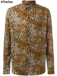 рубашка с леопардовым рисунком Saint Laurent
