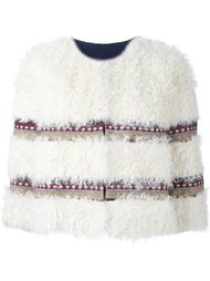 укороченная куртка в полоску Red Valentino