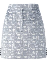 юбка с завышенной талией Thom Browne