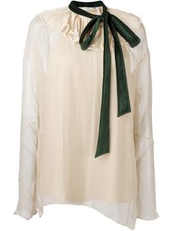 блузка с бархатным воротником Chloé