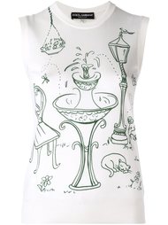 топ с принтом 'Garden' Dolce &amp; Gabbana