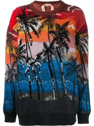 свитер с принтом пальм Nº21