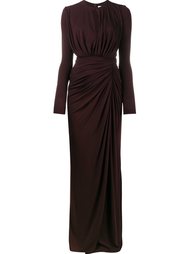 платье в пол со сборкой Givenchy
