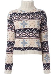 свитер с высокой горловиной и орнаментом Roberto Collina