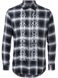 'symbols' print plaid shirt Christian Dada