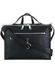 сумка-почтальонка с карманом на молнии Fendi