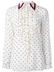 ruffled rabbit print shirt Coach