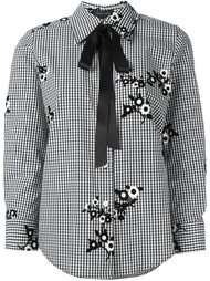 блузка в клетку с цветами Marc Jacobs