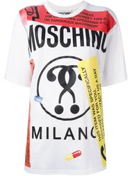 футболка с принтом логотипа Moschino