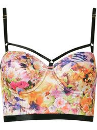 floral satin bralet Janiero