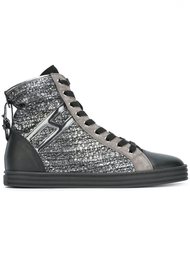 striped hi-top sneakers Hogan Rebel