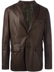 кожаный блейзер Etro