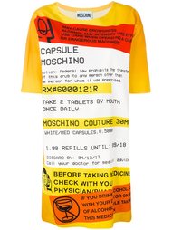 платье шифт с принтом 'prescription' Moschino