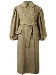 oversized checked coat Simone Rocha