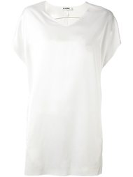удлиненная футболка с V-образным вырезом Jil Sander