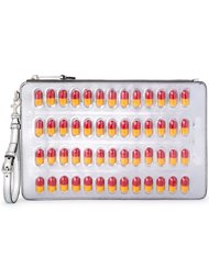 клатч в форме блистерной упаковки Moschino