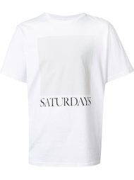 logo print T-shirt Saturdays Surf Nyc