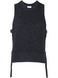 side tie knit vest DKNY