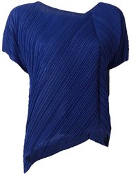 pleated asymmetric blouse Pleats Please By Issey Miyake