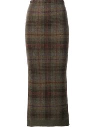 cashmere checked midi skirt  Ralph Lauren