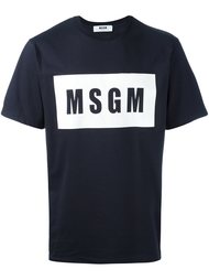 футболка с принтом логотипа MSGM