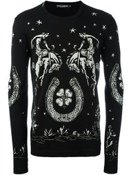 horse print sweatshirt  Dolce &amp; Gabbana