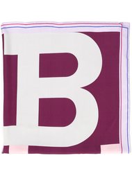 logo print scarf Bally