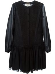 крестьянское платье в технике макраме Saint Laurent