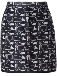 animal print short skirt Thom Browne