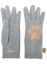 paw intarsia gloves Moschino