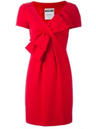 платье с короткими рукавами и бантом Moschino