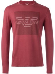 футболка с длинными рукавами и принтом-логотипом Armani Jeans