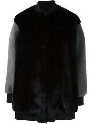 contrast sleeve coat Blancha