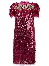 декорированное платье с пайетками Dolce &amp; Gabbana