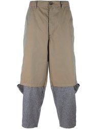 брюки прямого кроя с контрастными панелями Comme Des Garçons Shirt