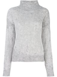 frayed net panel sweater Diesel