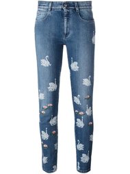 джинсы 'Skinny Boyfriend' с лебедями Stella McCartney