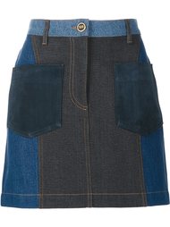 patchwork denim skirt Sonia Rykiel