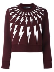 lightning bolt print sweatshirt Neil Barrett