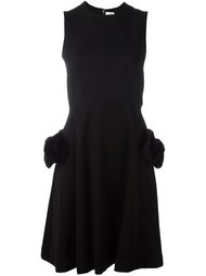 платье без рукавов с меховой отделкой Comme Des Garçons Noir Kei Ninomiya