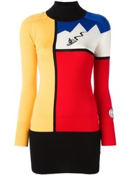 colour block roll neck jumper Rossignol