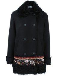 двубортное пальто с вышивкой Red Valentino