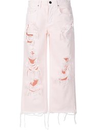 distressed cropped jeans  T By Alexander Wang