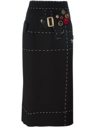 юбка-карандаш с декоративной строчкой Dolce &amp; Gabbana