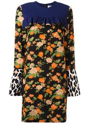 платье с узором и оборками MSGM