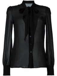 рубашка с завязками на бант Saint Laurent