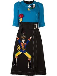 декорированное платье дизайна колор-блок Dolce &amp; Gabbana