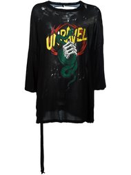 футболка с принтом Unravel